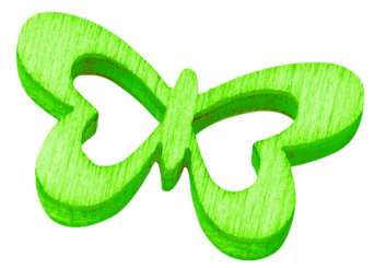 3863225 Holzschmetterling 2cm h.grün12St 