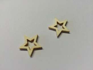 3863250 Holzstern 2cm natur 12St 