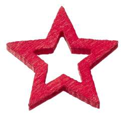 3863251 Holzstern 2cm rot 12St 