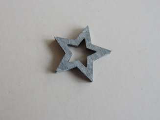 3863293 Holzstreuteil Stern, grau, 2cm,12St. 