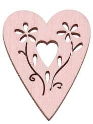 3863317 Holzstreuteil Herzen, ca. 3,8cm, 6St rosenholz 