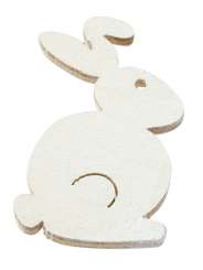3863400 Holzstreuteil Hase 2cm,12 St. weiss 