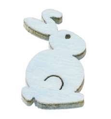 3863401 Holzstreuteil Hase 2cm,12 St. blau 