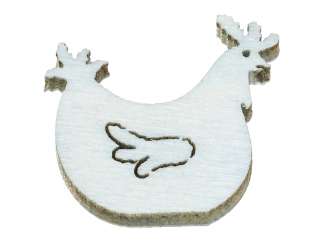 3863404 Holzstreuteil Huhn 2cm,12 St. blau 
