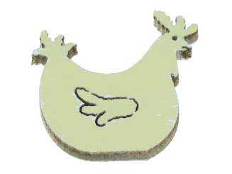 3863405 Holzstreuteil Huhn 2cm,12 St. hellgrün 