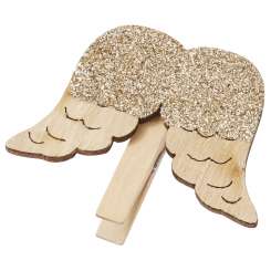 3863459 Flügel m. Klammer,  4cm, 4St. gold 