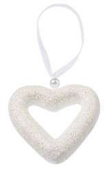 3863496 Deko-Herz weiss-irisierend, 5cm 