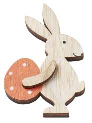 3863508 Hase mit Ei, aus Holz 7 cm 