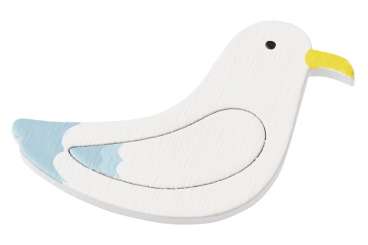 3863530 Möwe aus Holz,  4cm,  3St. m. Klebepunkt 