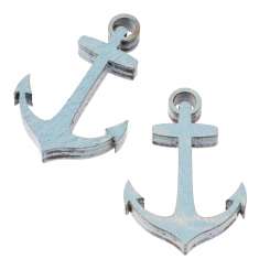 3863531 Anker aus Holz,  3,5cm,  4St. m. Klebepunkt 