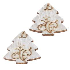 3863566 Streuteil Tannenbaum vintage, 3,8cm, grau, 6St 