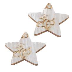 3863568 Streuteil Stern vintage, 3,8cm, grau, 6St 