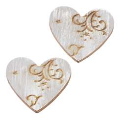 3863569 Streuteil Herz vintage, 3,8cm, grau, 6St 