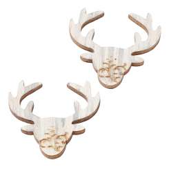 3863601 Streuteil Geweih vintage, 3,8cm, creme, 6St 