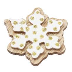 3863610 Holz-Schneeflocke, 4,5cm, 2St, mit Klebepunkt 