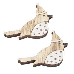 3863614 Holz-Vogel,  3,5cm, 3St 