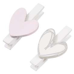 3863646 Herzen Klammer wei/ros, 4St 