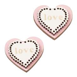 3863654 Herzen-Streut Klebepunkt ros-wei 4x 