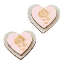 3863655 Herzen-Streut Klebepunkt gra-ros 4x 