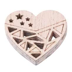 3863670 Holzstreuteil Herz 3, 5cm, 3St rosa 