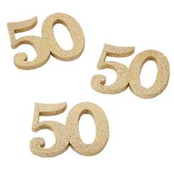 3863687 Zahl 50,  2,5cm, goldfarben 12St 