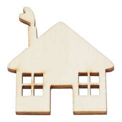 3863697 Haus  3,5cm, natur, 3St 