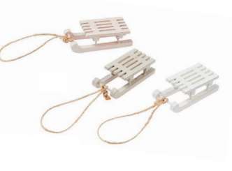 3863710 Schlitten  6cm, 3St sort. 