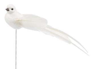 3864043 Taube m. Glitzer 19cm 