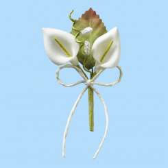 3865171 Calla m.Blatt weiss, 7cm       * 