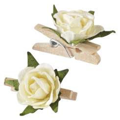 3865214 Mini-Rosenklammer 2.5cm 12St creme 