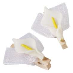 3865215 Mini-Callaklammer weiss 2.5cm 12St* 