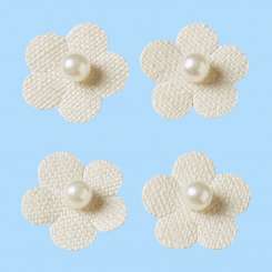 3865507 Blüten I  leinen-optik 17mm 10St 