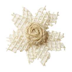 3865518 Blume in leinen-optik,4,5cm,2St. 