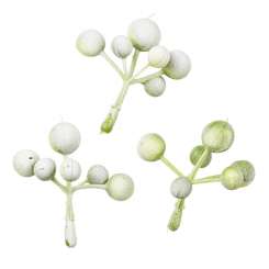 3865619 Mini-Beeren,  4cm, grau-grün, 6St. 