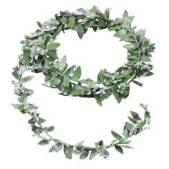 3865671 Blätter-Girlande gefrostet,  1m 