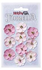 3866015 FLORELLA-Blüten Maulbeerpapier 2,5cm, rose, 10St. 