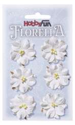 3866021 FLORELLA-Blüten Maulbeerpapier 3,5cm, weiss, 6St. 
