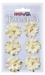 3866022 FLORELLA-Blüten Maulbeerpapier 3,5cm, creme, 6St. 