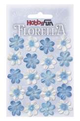 3866034 FLORELLA-Blüten Maulbeerpapier 2cm, blau, 20St 