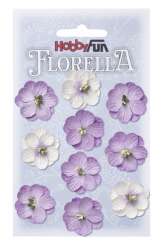 3866043 FLORELLA-Blüten Maulbeerpapier 2,5cm, lavendel,10St 