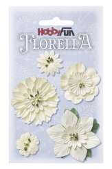3866062 FLORELLA-Blüten Maulbeerpapier 2-5cm,  creme, 5St 