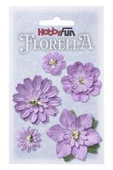 3866073 FLORELLA-Blüten Maulbeerpapier 2-5cm lavendel, 5St 