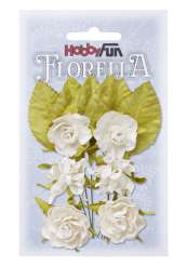 3866081 Florella Blüten 3cm, 6St Weiss 