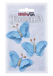 3866099 Florella Schmetterlinge 6cm, 3St Blau 