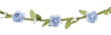 3866703 Blüten-Kranz  19cm hblau verstellbar 