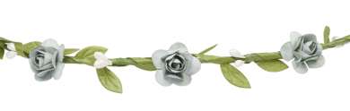 3866706 Blüten-Kranz  19cm taupe verstellbar 