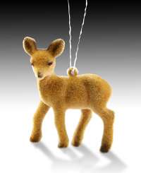 3869006 Reh  9 cm, braun beflockt 