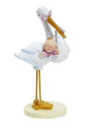 3870014 Storch mit BabyGirl 11cm 
