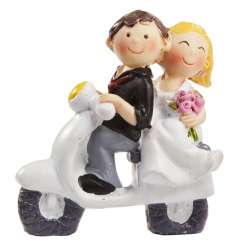 3870168 Hochzeitspaar m.Roller     6x5cm 