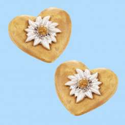 3870227 Herz m.Edelweiss 3cm   Btl. à 2St 